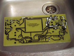 Etched and washed PCB